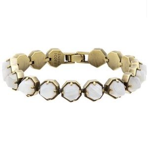 Kendra Scott Lace Bracelet in White Banded Agate